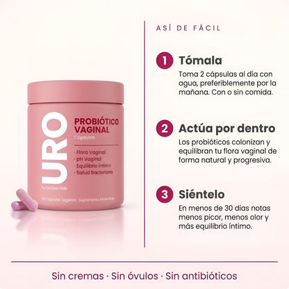 Tus Essentials™ URO - Probióticos Vaginales con Resultados en 1 MES