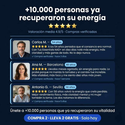 Suplemento liposomal NAD+ con resveratrol